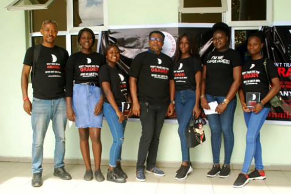 Dean of Student Affairs Prof. Otu Anthony Ekpenyong and other Sofadondo Rivers State Chapter Volunteers at the Launch of the Sexual Harassment Policy by the University of Port Harcourt